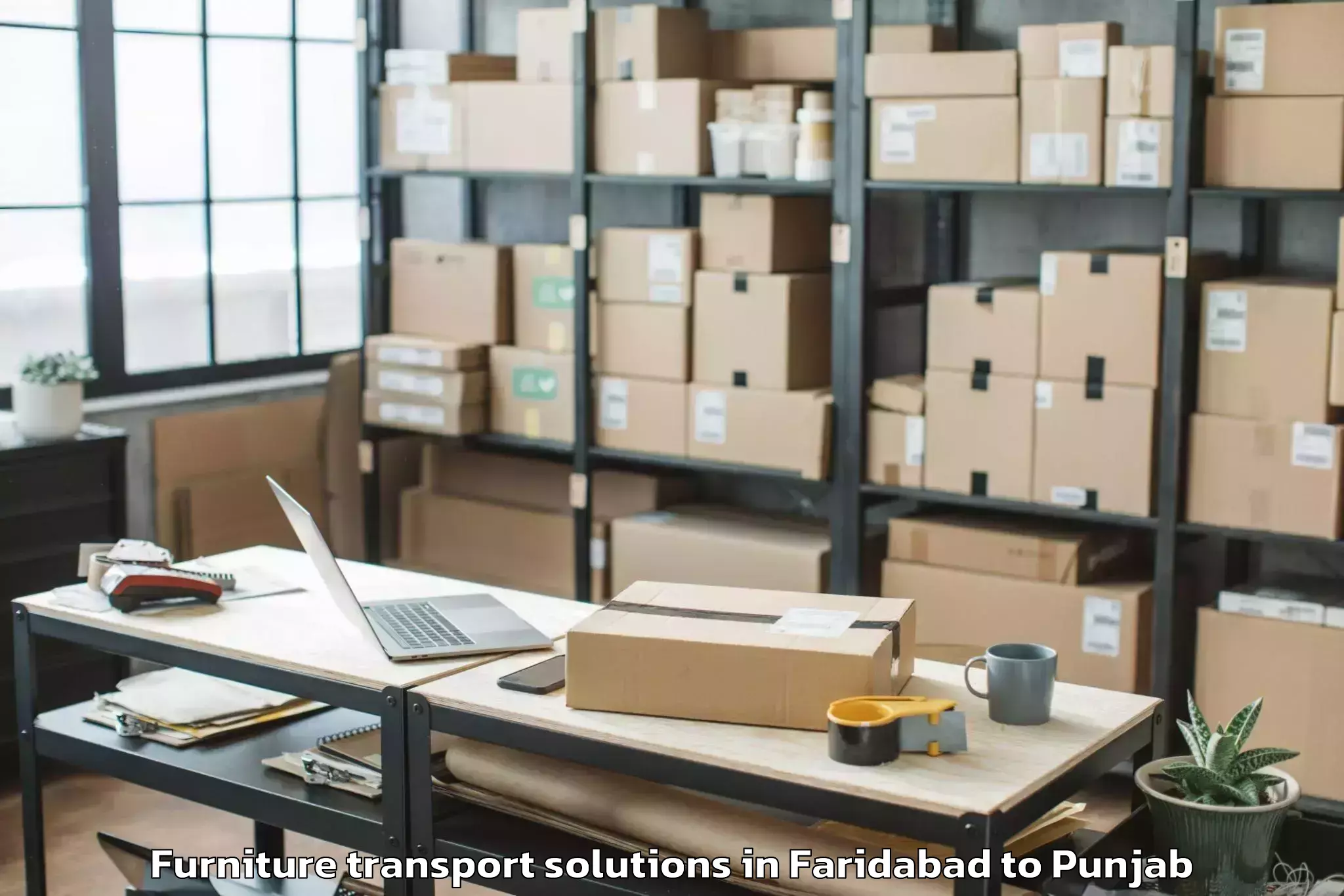 Top Faridabad to Firozpur Furniture Transport Solutions Available